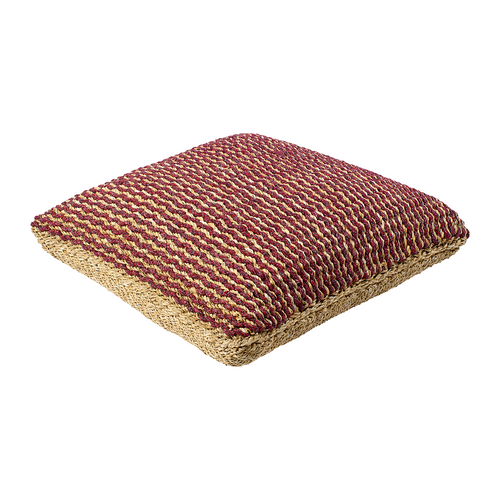 Sia Deco Vloerkussen - rood - jute - 60x60 - vtwonen shop