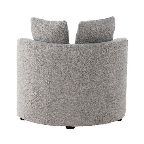 Nest living Elina ronde teddystof kinderfauteuil grijs - vtwonen shop