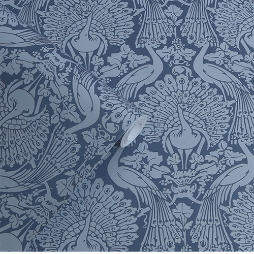 Laura Ashley Vliesbehang - Peacock Damask Dusky Seaspray - 10mx52cm - vtwonen shop