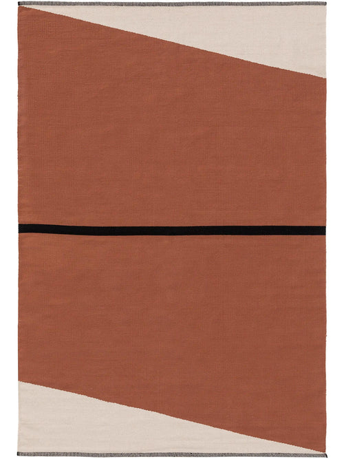 benuta katoenen vloerkleed Lenny - terracotta - 120x170 cm