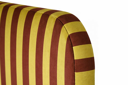 Gestoffeerd fluwelen hoofdbord met strepen 160x97cm