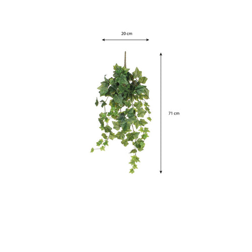 Mica Decorations Hedera Kunst Hangplant - H71 cm - Groen