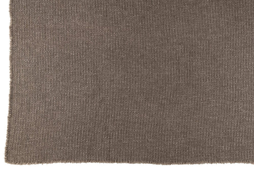 J-Line plaid Gerafelde Randen - katoen/polyester - taupe - 180 x 130 cm