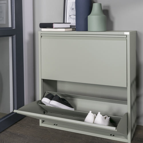 Spinder Design schoenenkast Billy 2 - Dusty Green - 12 paar schoenen - vtwonen shop