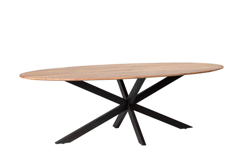 Livingfurn eetkamertafel - Ovaal - Acaciahout - 240 cm - bruin
