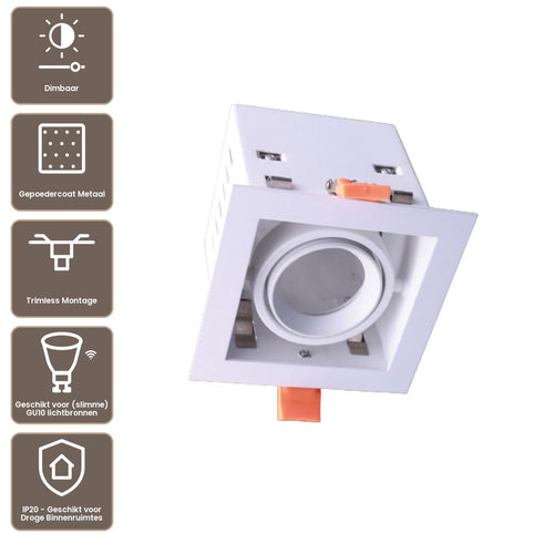 Artdelight Inbouwspot Tavira 1L - Wit