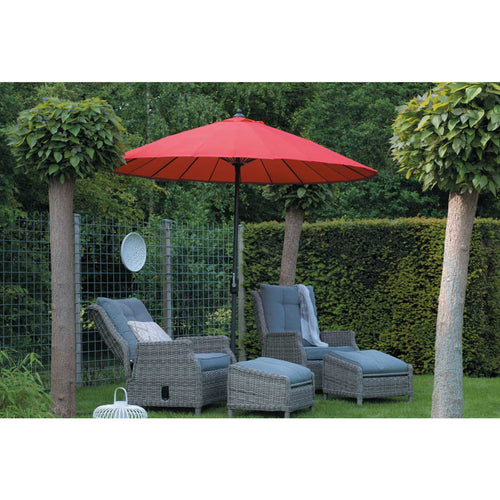 Manilla parasol - Ø250 cm - carbon black - donker grijs