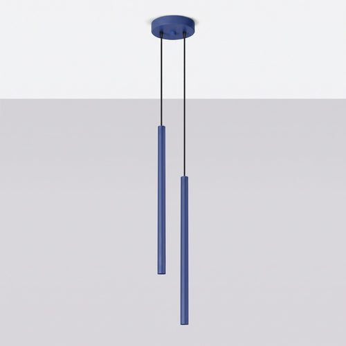 Sollux Lighting Hanglamp PASTELO 2 ultramarijn - 15x15x118cm