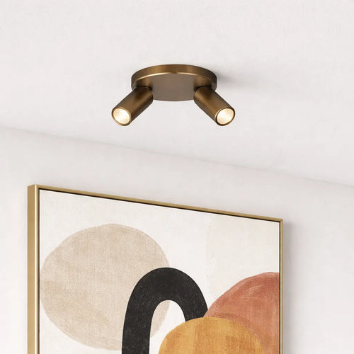 Freelight spot Scolo - 2 lichts - 15  x 12   cm - brons goud
