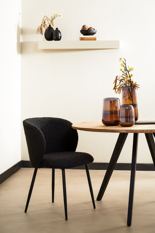 Light & Living eetkamerstoel ELYNA - 56x55x79cm - zwart - Set van 2