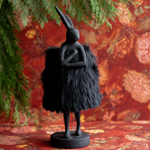 Kare Design Tafellamp Animal Fluff - konijn - 68cm - zwart - vtwonen shop