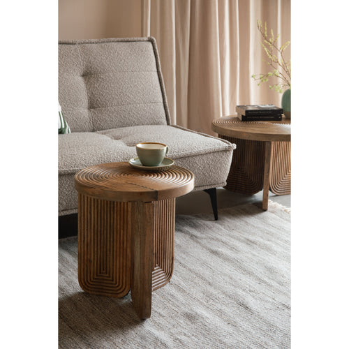 Housecraft Living Maeze Bijzettafel Hout Rond 40 cm - Bruin - vtwonen shop