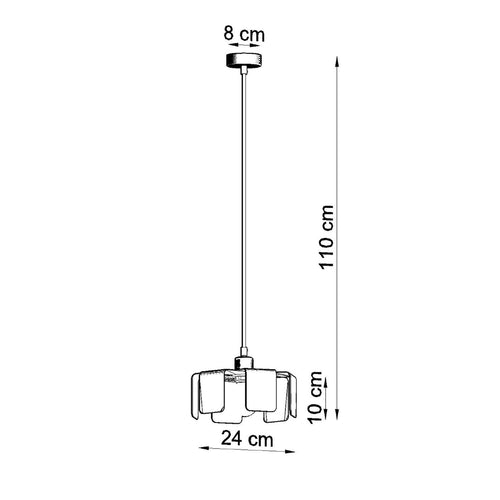 Sollux Lighting Hanglamp TULIP wit - 24x24x110cm