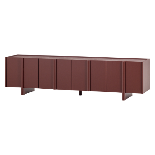 WOOOD tv-meubel Basu - Grenen - Bordeauxrood - 53x200x46
