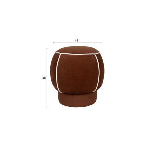 Housecraft Living Marina Poef Rond 45 cm Rood