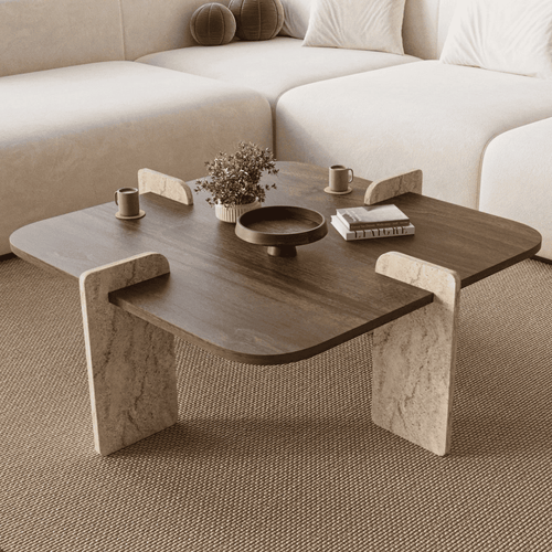 Calicosy - LUMA Salontafel - Naturel - 90x90x35 cm