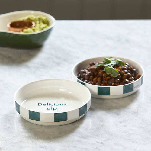 Rivièra Maison RM Taco Today Dip Bowls 2 pieces - Porselein - Wit - vtwonen shop