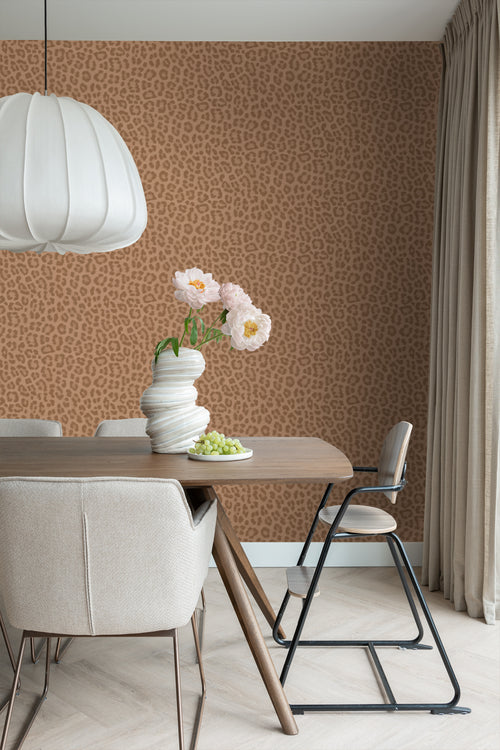 ESTAhome behang panterprint terracotta bruin - 50 x 900 cm - 139968