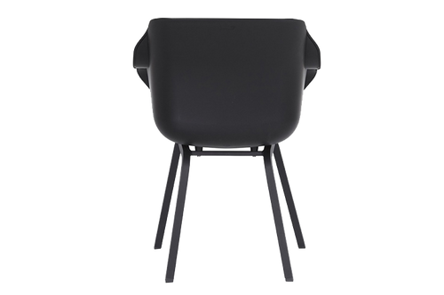 Hartman Tuinstoel Sophie - Zwart Kunststof - Set Van 2