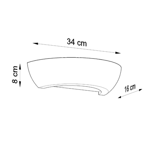 Sollux Lighting Wandlamp keramiek OSKAR - 34x16x8cm