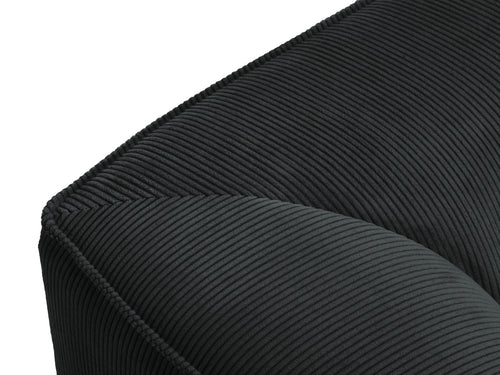 Micadoni linker meridiaan Ruby ribfluwelen, zwart - 180x93x69cm
