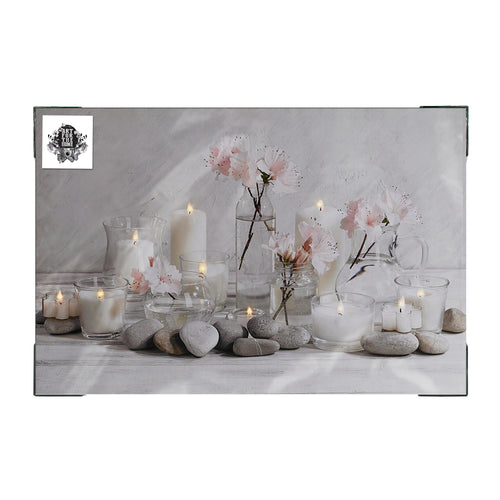 Art for the Home Canvas LED - Rustgevende Kaarsen - 60x90cm