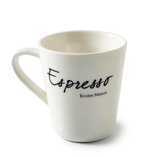 Rivièra Maison Classic Espresso Mug - Porselein - Off White - vtwonen shop