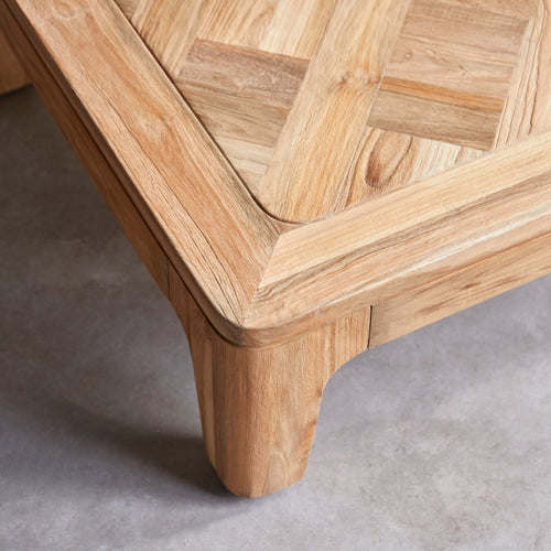 Tikamoon Vierkante salontafel van gerecycled massief teakhout - Naturel - vtwonen shop