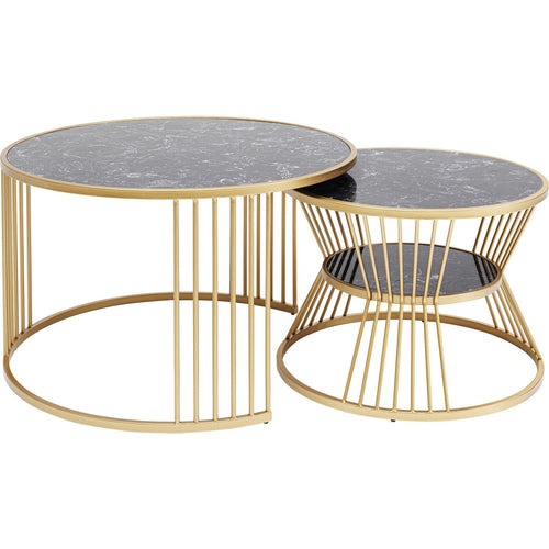 Kare Design Salontafel Roma (2/Set) zwart goud - vtwonen shop