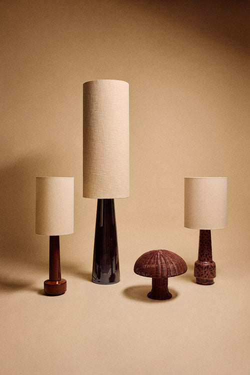 HKLIVING vloerlampvoet Cone – bruin – groot