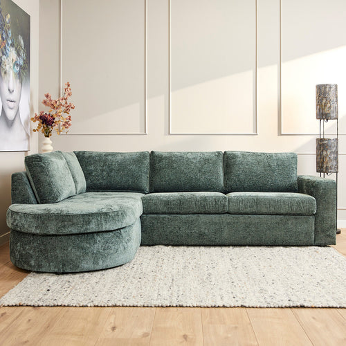 MySofa Bank Alma Groen 2,5-zits + Divan Links - vtwonen shop