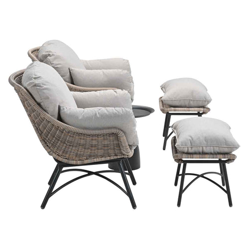 Garden Impressions loungestoelen Selene - Mati vintage willow - 3-delig