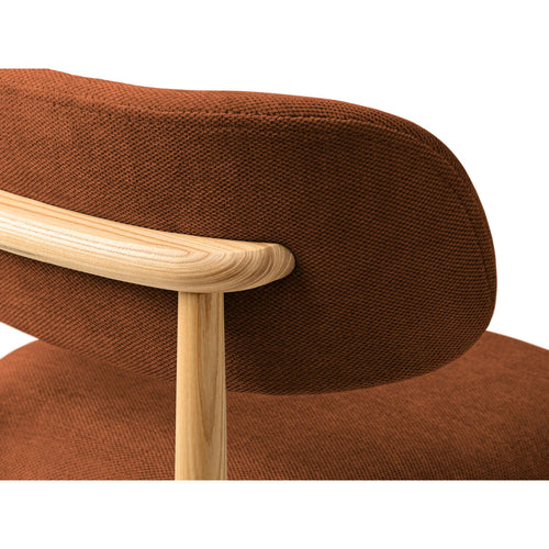Set van 2 stoelen Evan chenille oranje - 51x49.5x77cm