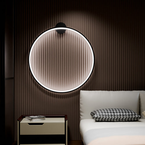 Home Deluxe LED wandlamp RAYON zwart - 60 cm