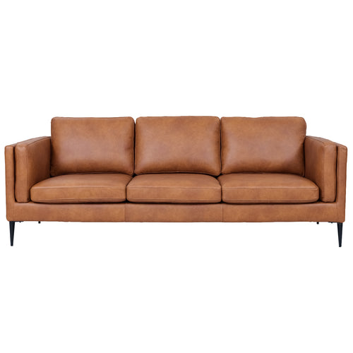 Furnhouse 3-zitsbank Valencia - Cognacbruin - Leer - 88x220x101