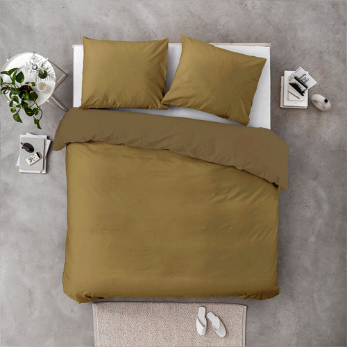 Byrklund - Dekbedovertrek Go Velvet - 240x220 cm - Honing Mosterd
