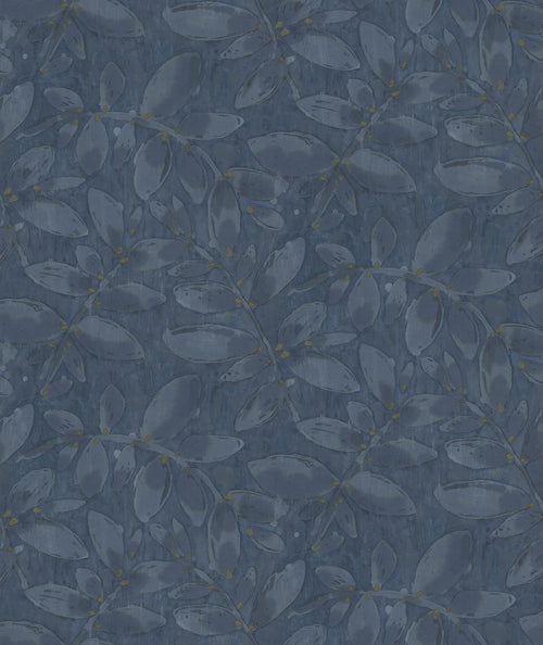 Sanders & Sanders behang getekende bladeren donkerblauw - 53 cm x 10,05 m - 640751