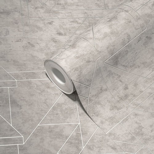 Livingwalls behang grafisch motief grijs en zilver - 53 cm x 10.05 m - AS-391183 - vtwonen shop