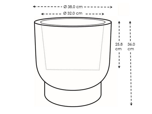 Elho Amber Grail Bruin - Ø38cm - vtwonen shop
