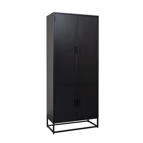 LABEL51 Hoge Kast Luff - Zwart Metaal - 90x40x190cm - vtwonen shop