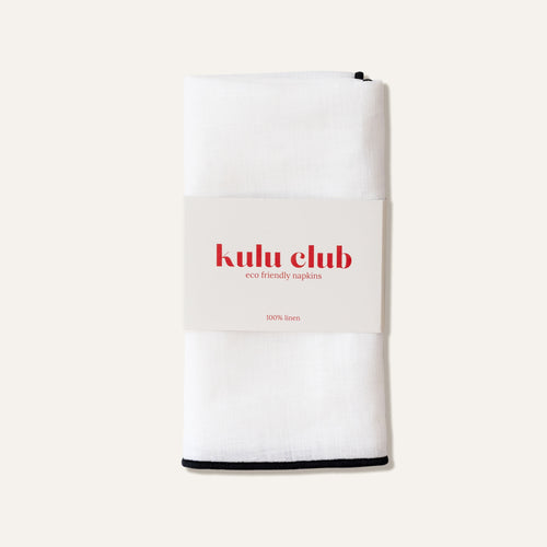 Kulu Club servetten - 100% linnen - wit - set van 2 - vtwonen shop