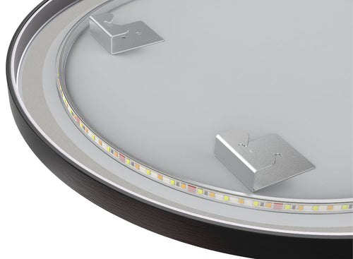 LOMAZOO badkamerspiegel Bologna - met LED verlichting - rond - zwart - 70 cm