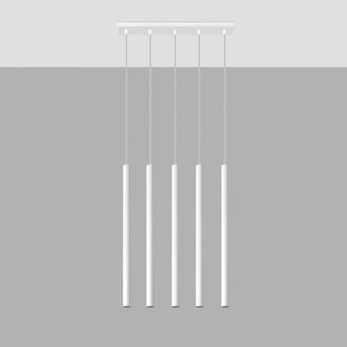 Sollux Lighting Hanglamp PASTELO 5 wit - 45x5x90cm