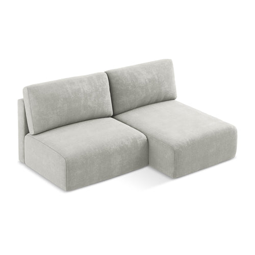 LaMiaSofa hoekbank rechts Ostia - chenille stof - lichtgrijs - 210x149x79