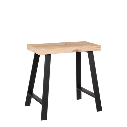 Mica Decorations  Plano Kruk - L46 x B32 x H46 cm - Vurenhout - Lichtbruin