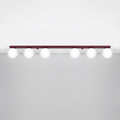 Sollux Lighting Plafondlamp YOLI 6 bordeaux - 120x12x14,5cm