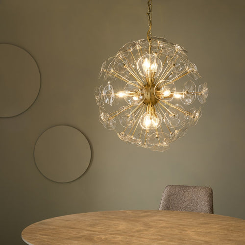 Calicosy - Kroonluchter DAHLIA - B60 cm - Gouden 60x60x60 cm