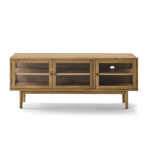 Furnhouse tv-meubel Svendborg - Natuurlijk eikenhout - MDF, Eikenfineer - 40x137x55