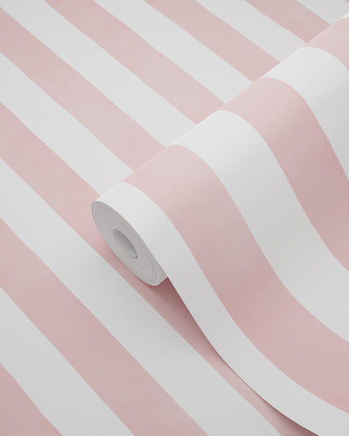 ESTAhome behang strepen roze en wit - 50 x 900 cm - 131306 - vtwonen shop