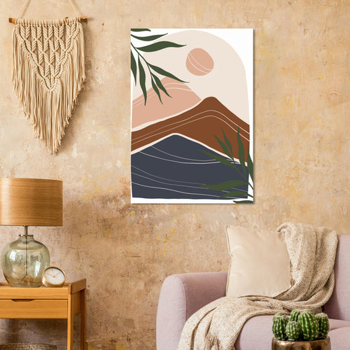 Artfulprints  Boho – Mountain sun   Poster A4 21x29.7 cm